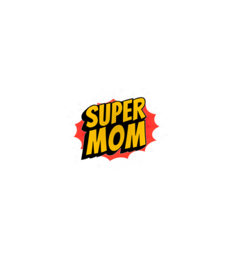 Super Mom Comic - 2 minta fekete pólón