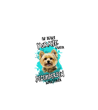 Az igazi YORKIE gazdik DECEMBERben születnek minta fehér pólón