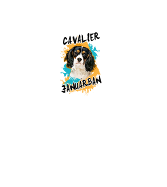 Az igazi CAVALIER gazdik JANUÁRban születnek minta fekete pólón