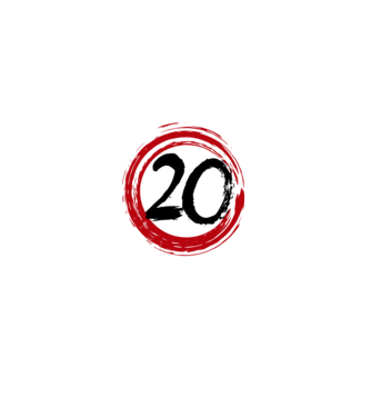 Szülinapi 20-as tábla minta fekete pólón