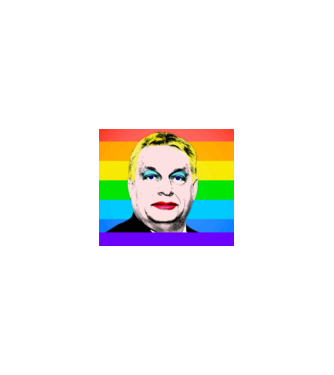 Orbán Viktor Pride minta homokszín pólón