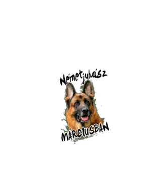 Németjuhász March minta fekete pólón