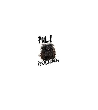 Puli April minta fekete pólón