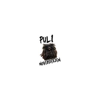 Puli november minta fekete pólón