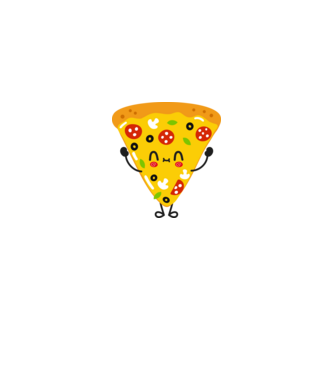 Pizza szelet - páros 2 minta királykék pólón