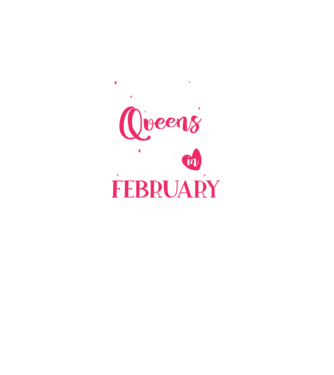 Queen are born in February minta fekete pólón