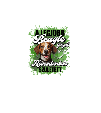 A legjobb Beagle gazdi novemberben született minta fekete pólón