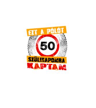 Ezt a pólót az 50 szülinapomra kaptam minta fekete pólón