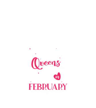 Queen are born in February minta fekete pólón