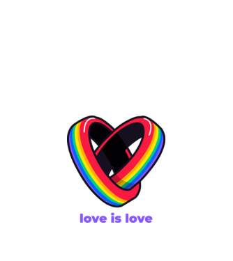 love is love  minta fekete pólón