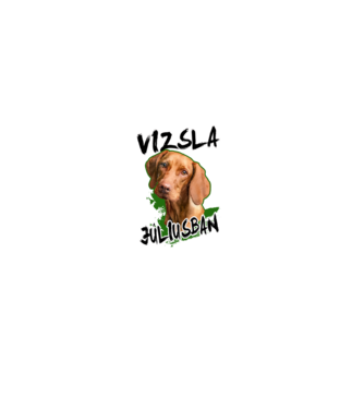 Vizsla július minta fekete pólón