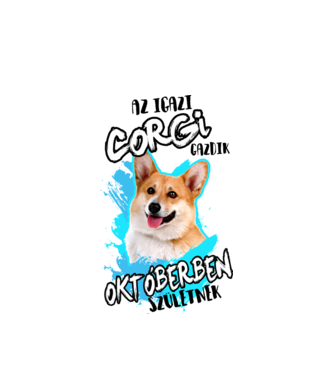 Corgi October minta fehér pólón