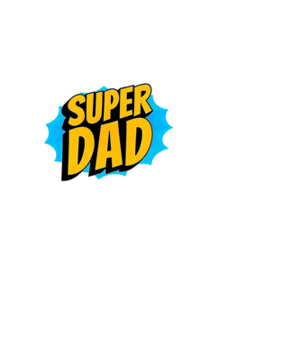 Super Dad Comic minta fekete pólón