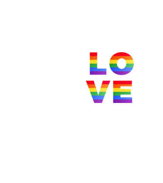 LMBTQ LOVE minta neonsárga pólón
