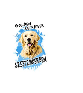 Az igazi GOLDEN RETRIEVER gazdik SZEPTEMBERben születnek minta fekete pólón