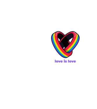 love is love  minta neonsárga pólón