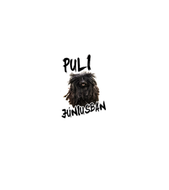 Puli June minta fekete pólón