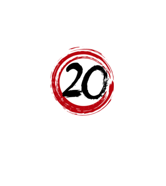 Szülinapi 20-as tábla minta fekete pólón