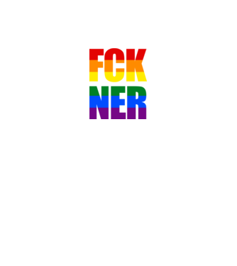 FCK NER - szivárvány minta királykék pólón