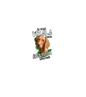 Vizsla Áprilisban minta fehér pólón