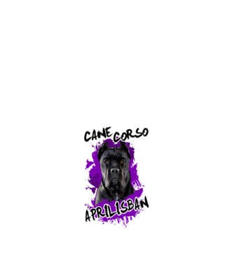 Cane Corso Április minta fekete pólón