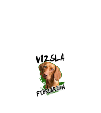Vizsla február minta fekete pólón