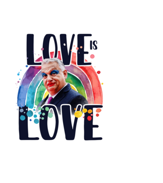 Love is Love - Viktor minta világoskék pólón