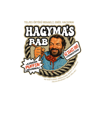 Bud Spencer - Hagymás bab minta homokszín pólón