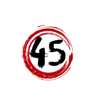 Szülinapi 45-ös tábla minta fehér pólón