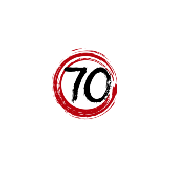 Szülinapi 70-es tábla minta fekete pólón