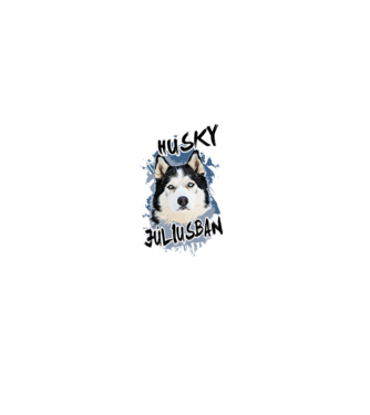 Az igazi HUSKY gazdik JÚLIUSban születnek  minta fekete pólón