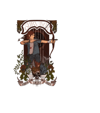 The last of us Ellie minta fekete pólón