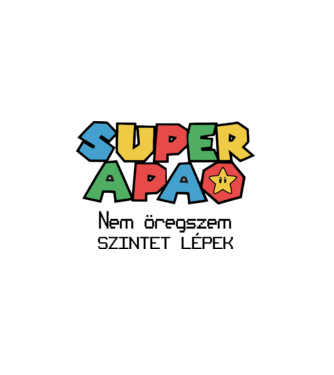 Super APA - nem öregszik minta fehér pólón