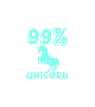 99 percent unicorn minta fehér pólón