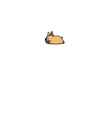 Just Do it French Bulldog minta fekete pólón