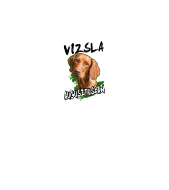 Vizsla augusztus minta fekete pólón
