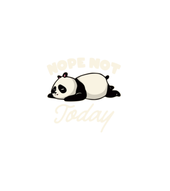 Nope not today - panda minta fehér pólón