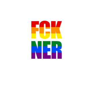FCK NER - szivárvány minta fekete pólón