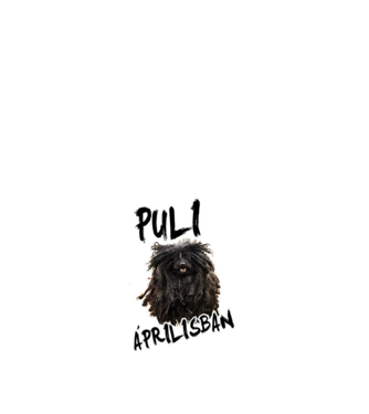Puli April minta fekete pólón