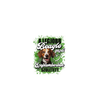 A legjobb Beagle gazdi szeptemberben született minta homokszín pólón