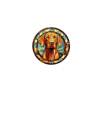 Mozaik vizsla minta fekete pólón