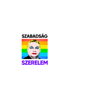 Szabadság - Szerelem Orbán Pride minta világos rózsaszín pólón