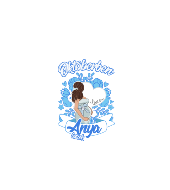 OKTÓBERBEN anya leszek - Fiú minta fehér pólón
