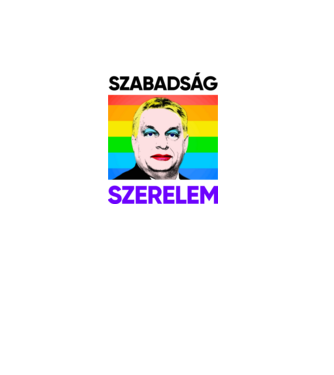 Szabadság - Szerelem Orbán Pride minta dusty pink pólón