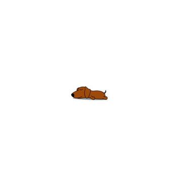 Just Do it Dachshund minta fekete pólón