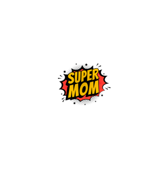 Super Mom Comic minta fehér pólón