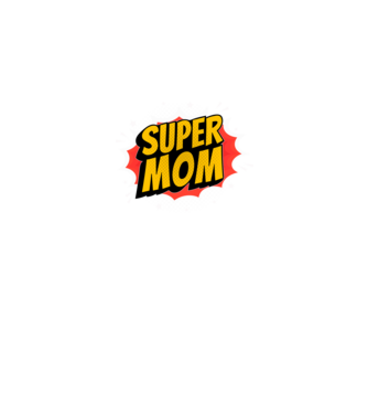 Super Mom Comic - 2 minta fekete pólón