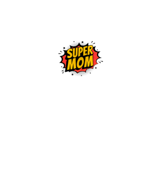 Super Mom Comic minta fehér pólón