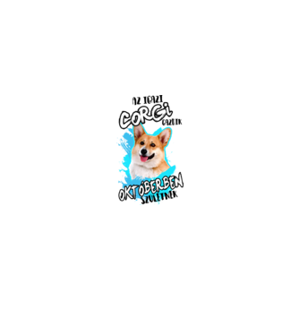 Corgi October minta fehér pólón