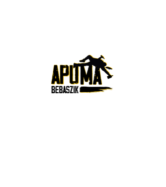 Apuma bebaszik - fekete minta fehér pólón